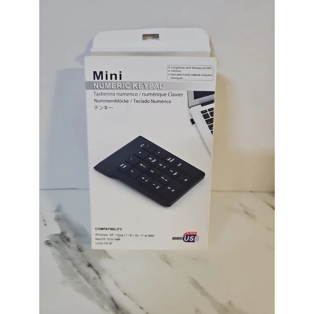 Wireless Numeric Keypad 18 Key 2.4GHz USB Number Pad PC Laptop Tested